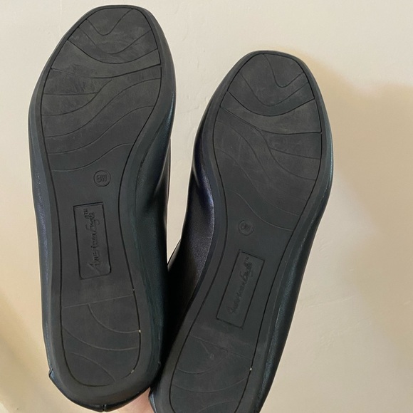 AMERICAN EAGLE WOMENS BLACK BALLET FLATS WITH BOW DETAIL SIZE 8W - Picture 4 of 5